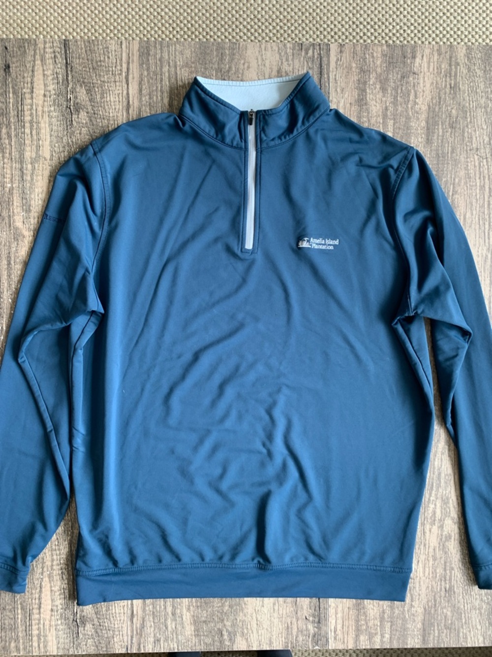 Peter Millar Navy Lightweight Quarter-Zip Shirt w/ Amelia Island Plantation logo
